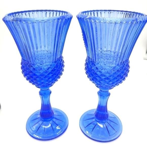 Vintage 1970s Avon Fostoria Glass goblets - Picture 6 of 7